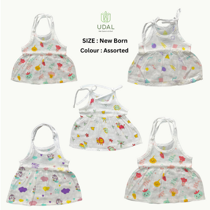 Baby frock NB - cotton muslin UDAL